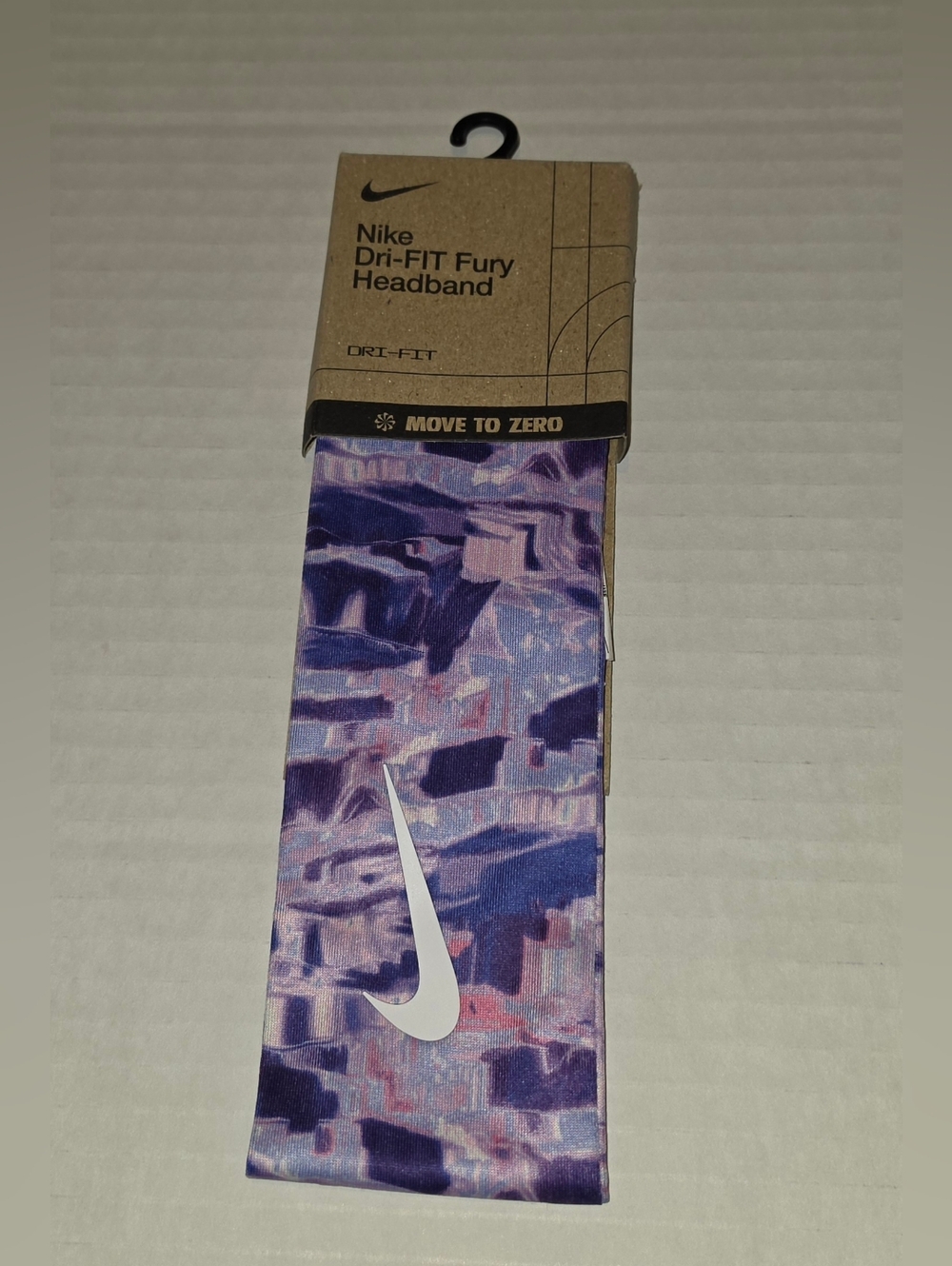 Nike Dri-Fit Fury Headband Unisex OSFM Purple MultiColor